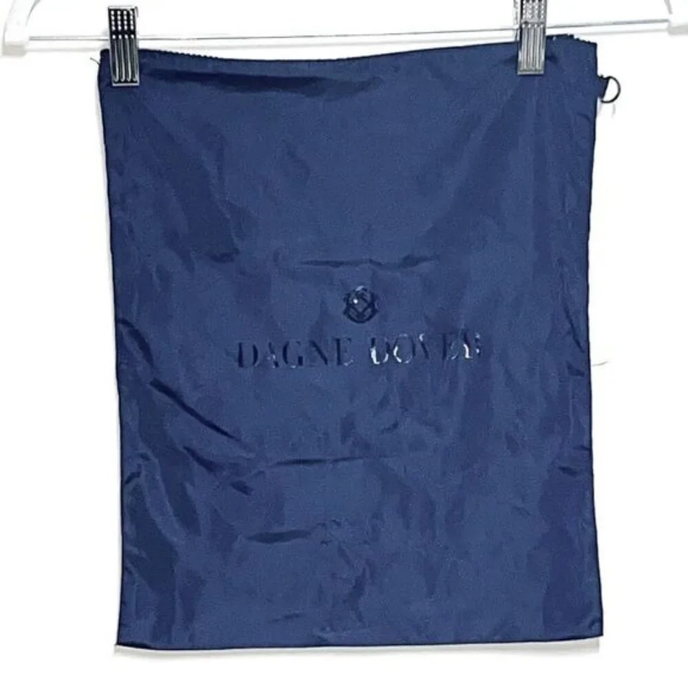 New Unused Dagne Dover Zip Nylon Navy Bag For Acessories Laundry - Picture 1 of 4